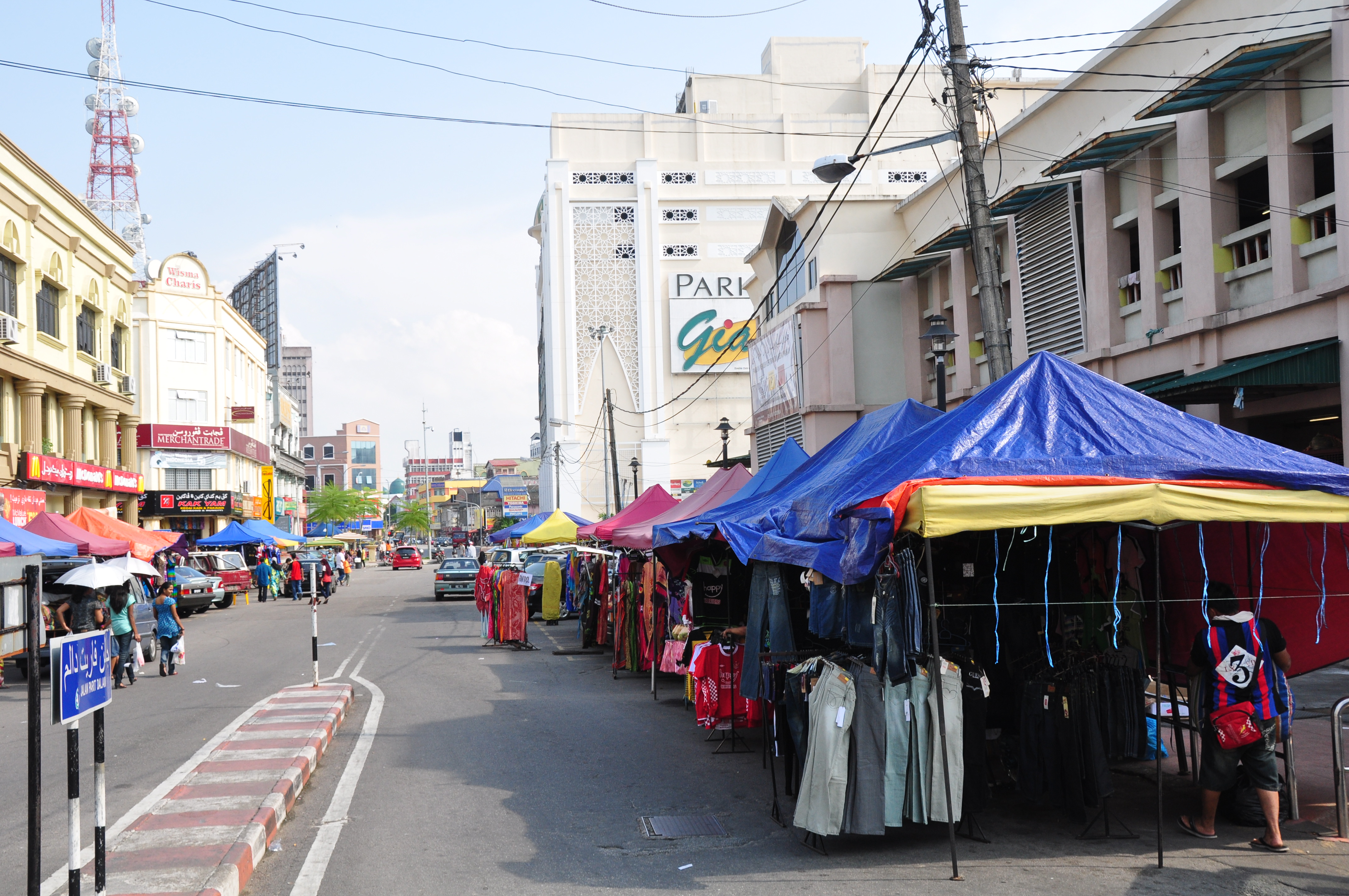 Kota Bharu city scene identifying the Kelantan service area